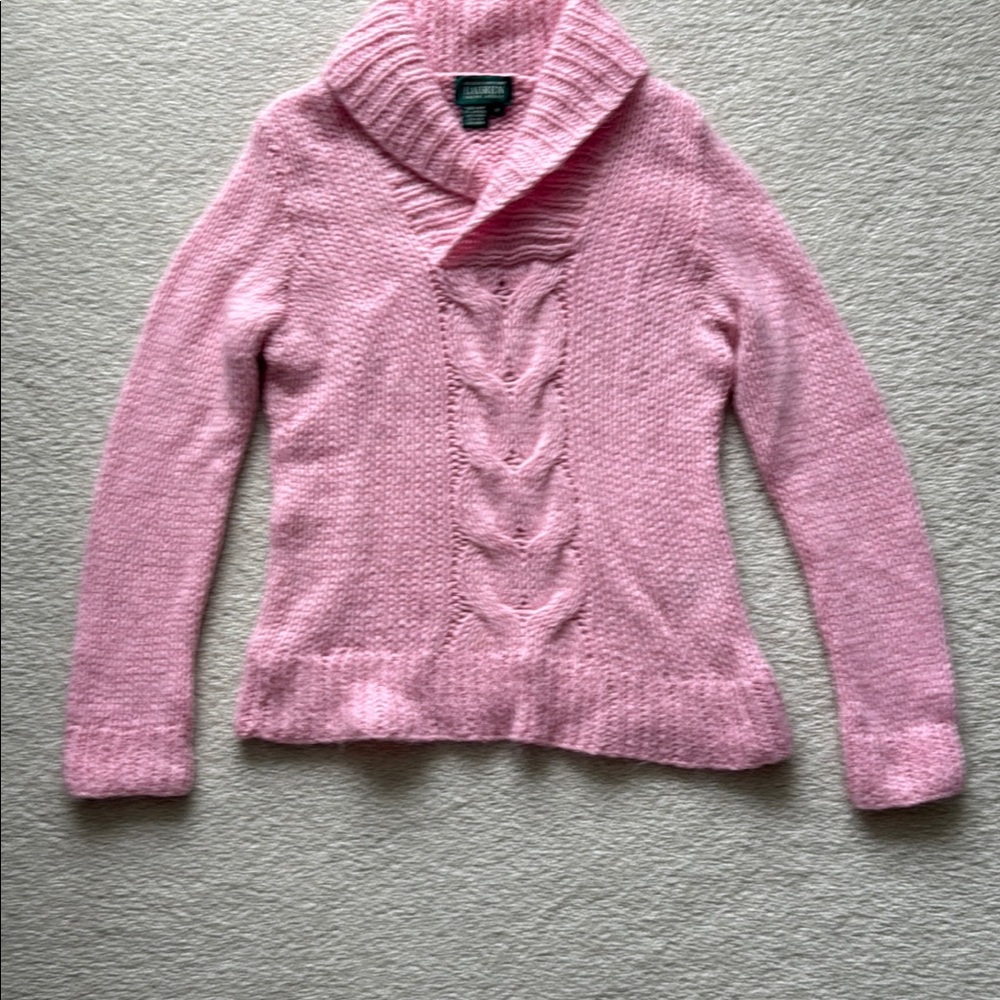 Lauren Ralph Lauren Pink Hand Knit Sweater | Size M